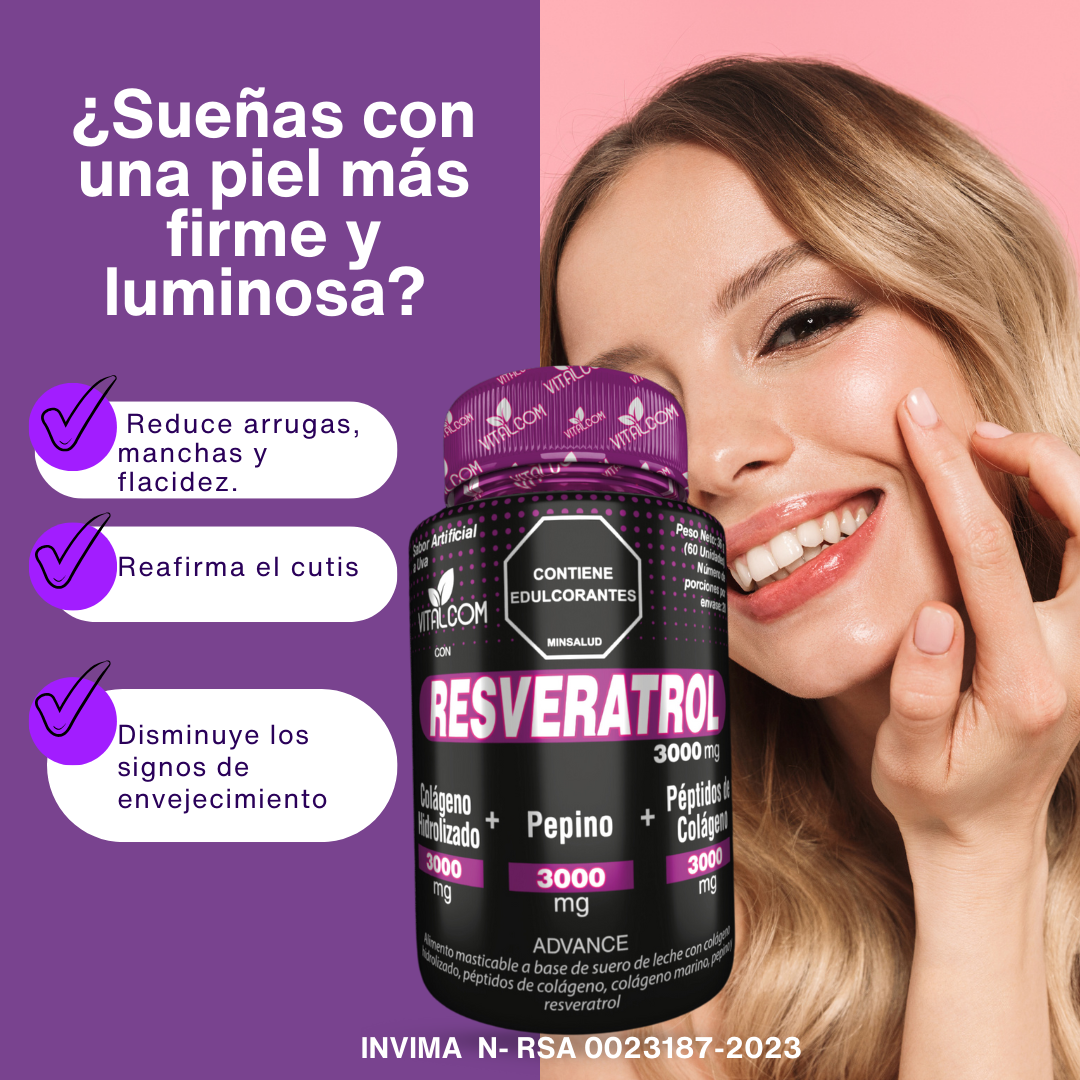 12 Colagenos Premium 1200gm + RESVERATROL